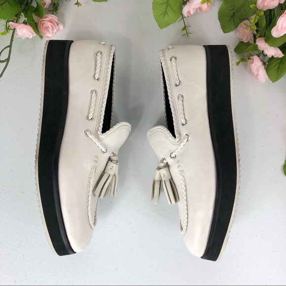 Rag & Bone white leather Mckenzie loafers sz 36.5 - Picture 2 of 8